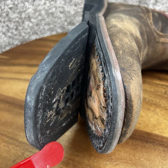 Mens Size 11 EW Wolverine Rancher Claw Wellington Work Boots American Flag READ - Picture 12 of 13